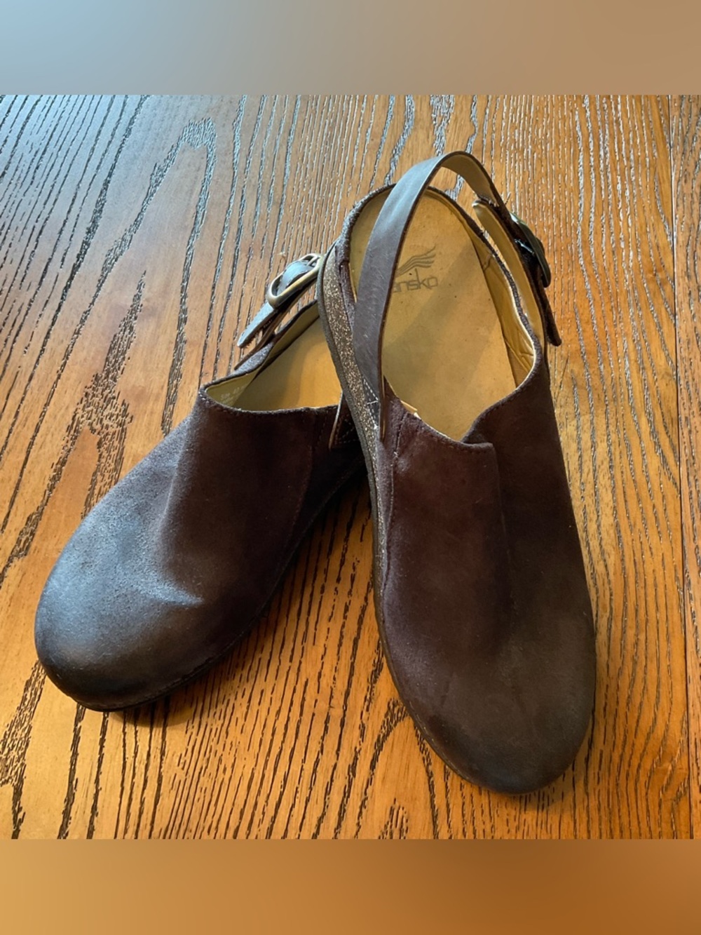 Dansko - Merrin Brushed Brown Leather Slingback Clogs. Size 40 ( 9.5- 10)